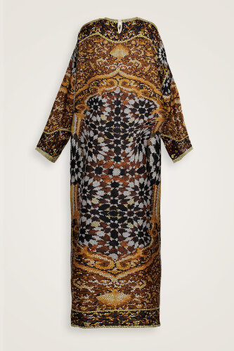 1001 Nights Gold Silk Dress - Imannoor (2)