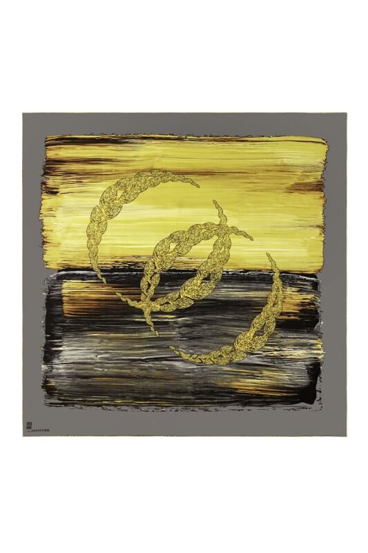 About the Horizon Twill Silk Scarf Grey - 1
