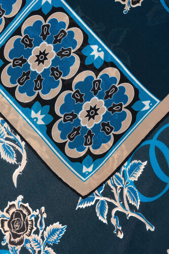 Aşk Petrol Krep İpek Şal 80x210 - Imannoor (4)