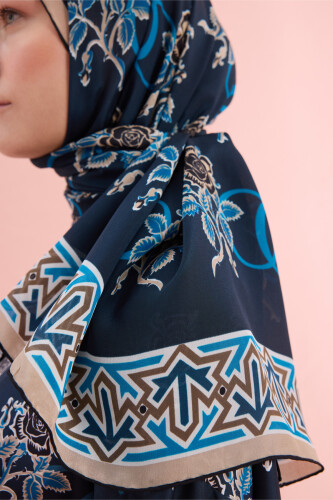 Aşk Petrol Krep İpek Şal 80x210 - Imannoor (3)