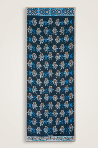 Aşk Petrol Krep İpek Şal 80x210 - Imannoor (2)