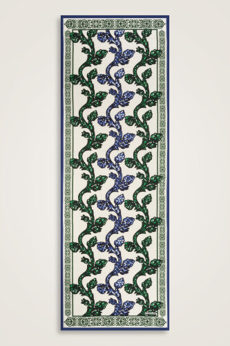 Aşk Sarmaşığı Yeşil Pamuk İpek Şal 72x212 - Imannoor (1)