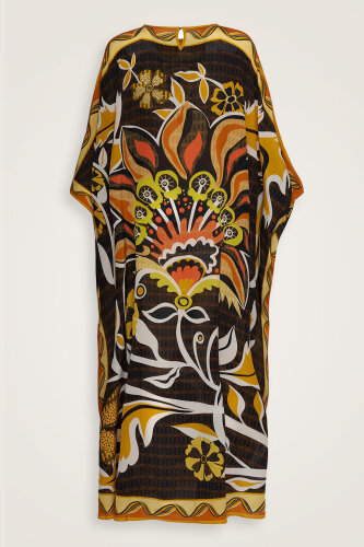  Aşkın Kanatları Sarı İpek Kaftan - Imannoor