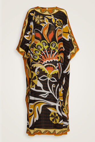  Aşkın Kanatları Sarı İpek Kaftan - Imannoor (1)