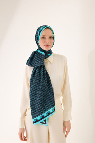 Aşkın Kanatları Siyah Floş Viskon Şal 70x210 - Imannoor