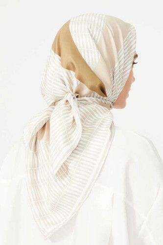 Bamboo Noor Twill Scarf Beige - 4