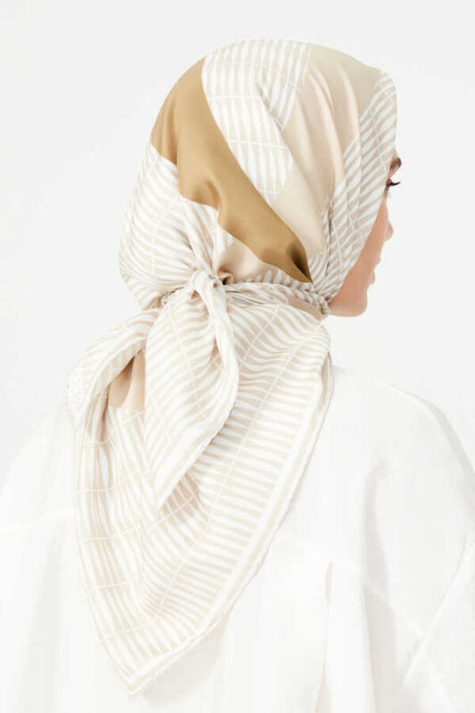 Bamboo Noor Twill Scarf Beige - 4