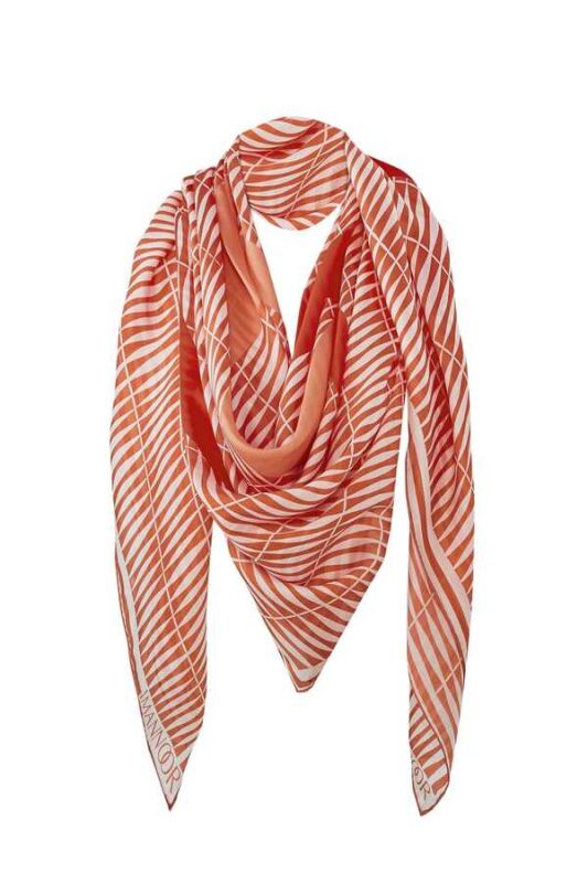 Bamboo Noor Silk Shawl Orange - 4