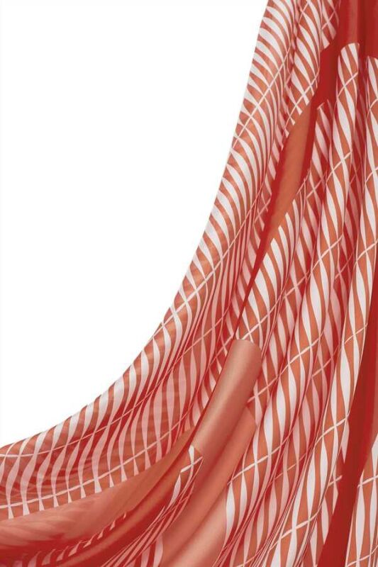 Bamboo Noor Silk Shawl Orange - 5