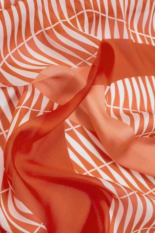 Bamboo Noor Silk Shawl Orange - 3