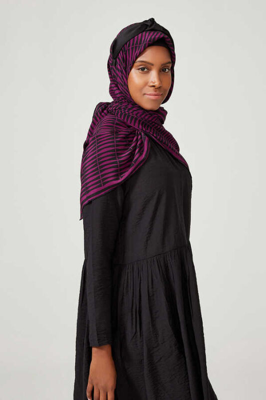 Bamboo Silk Shawl Fuchsia - 2