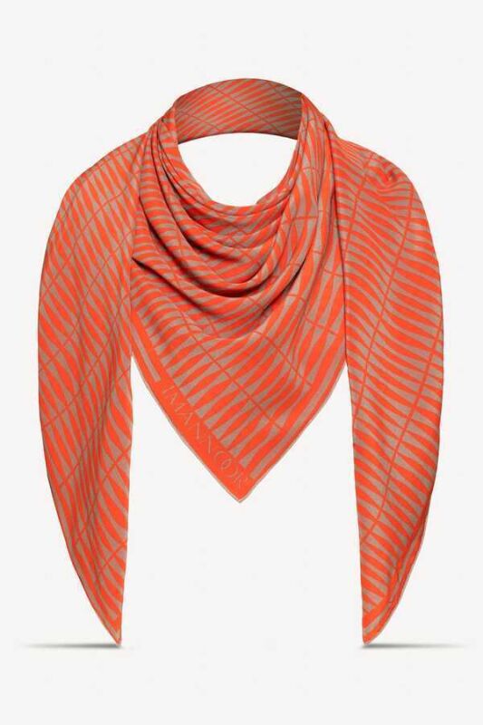 Bamboo Silk Shawl Orange - 4
