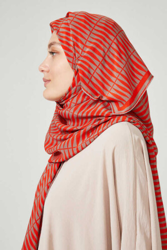 Bamboo Silk Shawl Orange - 5
