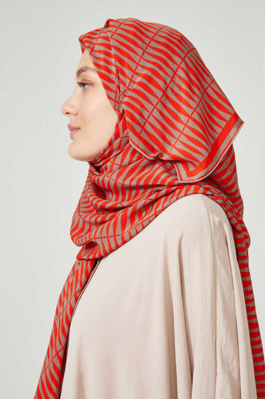 Bamboo Silk Shawl Orange - 5