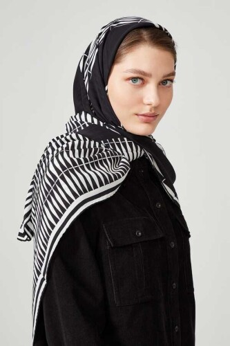 Bambu OO Siyah İpek Eşarp - 2