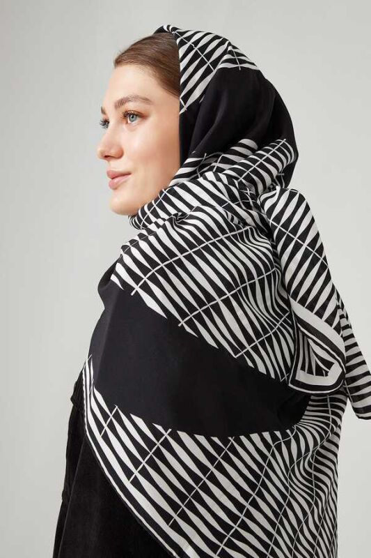 Bambu OO Siyah İpek Eşarp - 4