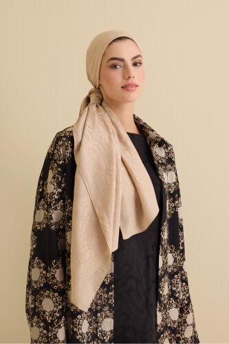 Bambunoor Antique Beige Naia Cotton Shawl - 3
