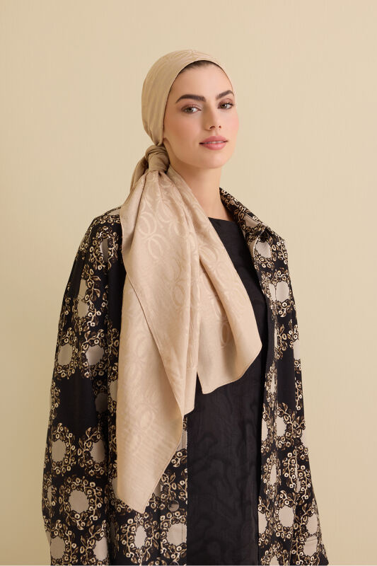 Bambunoor Antique Beige Naia Cotton Shawl - 3