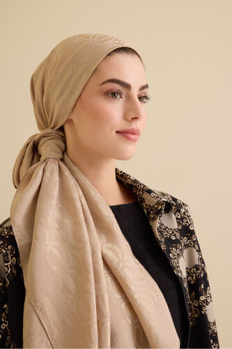 Bambunoor Antique Beige Naia Cotton Shawl - 4