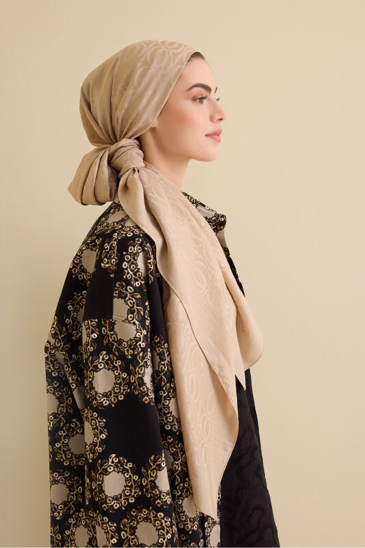 Bambunoor Antique Beige Naia Cotton Shawl - 1