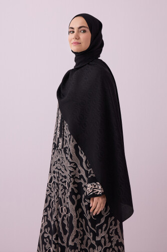 Bambunoor Black Naia Cotton Shawl 