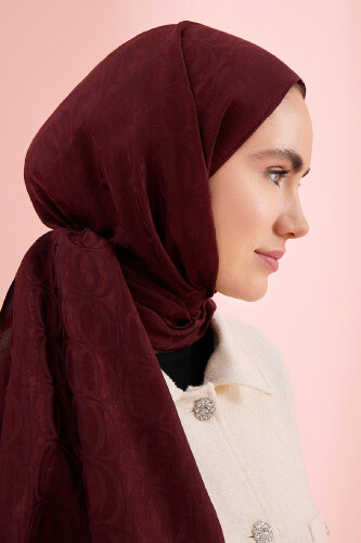Bambunoor Burgundy Naia Cotton Shawl 