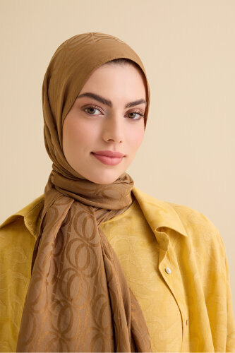 Bambunoor Khaki Naia Cotton Shawl - Imannoor