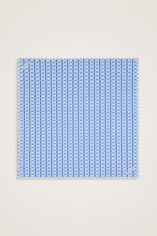 Bambunoor Mavi Tivil İpek Eşarp 90x90 - 2