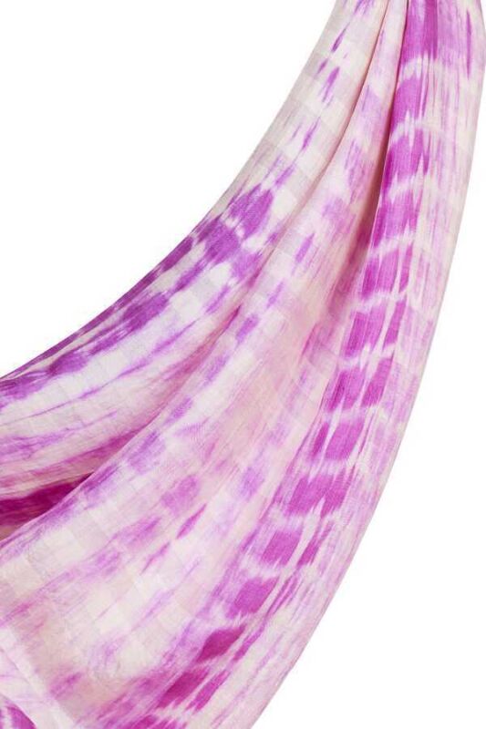 Batik Silk Shawl Fuchsia - 5