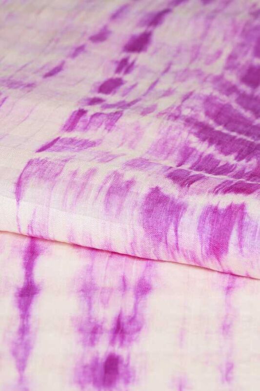 Batik Silk Shawl Fuchsia - 3