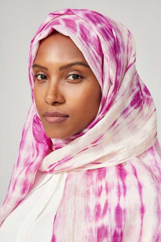 Batik Silk Shawl Fuchsia - 4