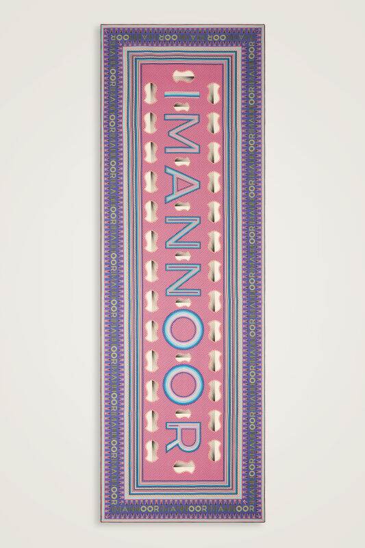 Beloved's Footprint Pink-Purple Cotton Silk Scarf - 1