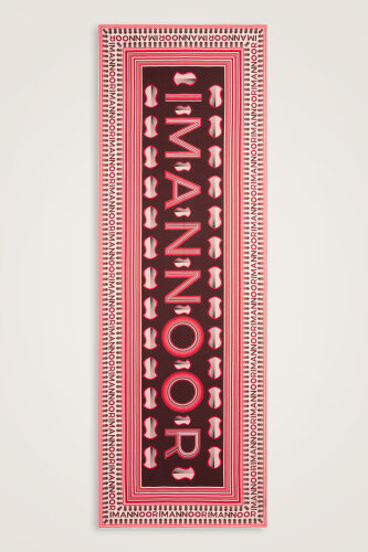 Beloved's Footprint Pomegranate Blossom Cotton Silk Scarf 