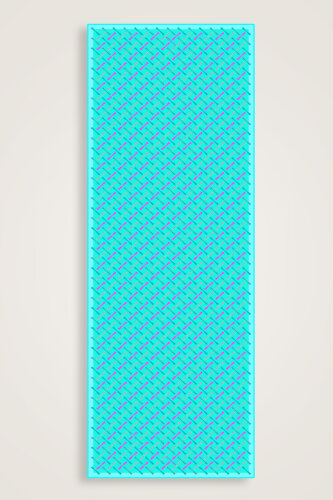 Benekli Logo Turkuaz Floş Viskon Şal 70x210 - Imannoor (1)