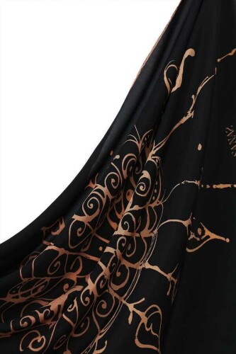 Bird Basket Silk Shawl Black - 5