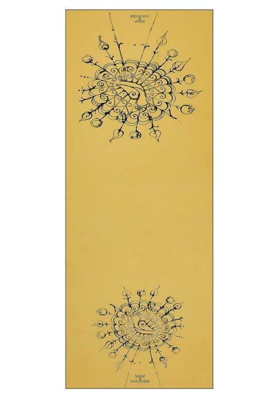 Bird Basket Silk Shawl Yellow - 1