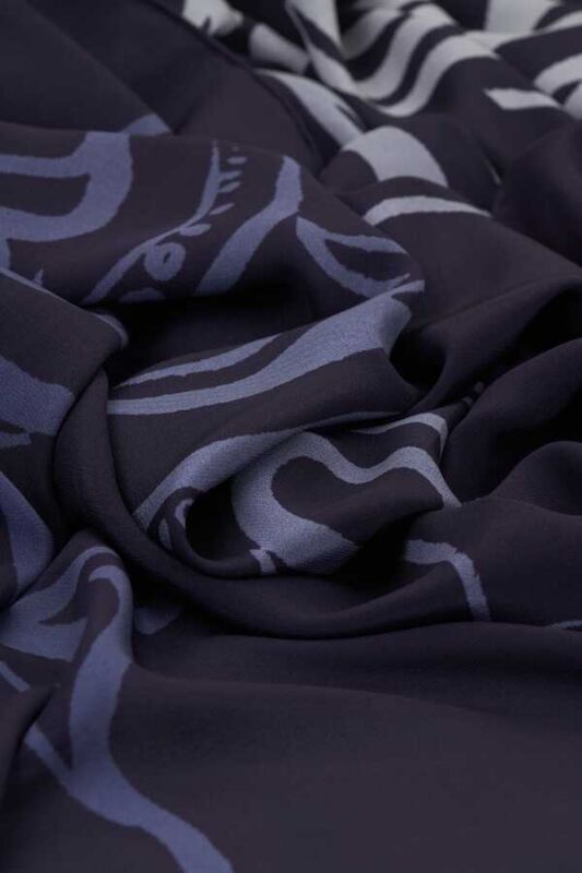 Birds of Sea Silk Shawl Dark Navy - 3