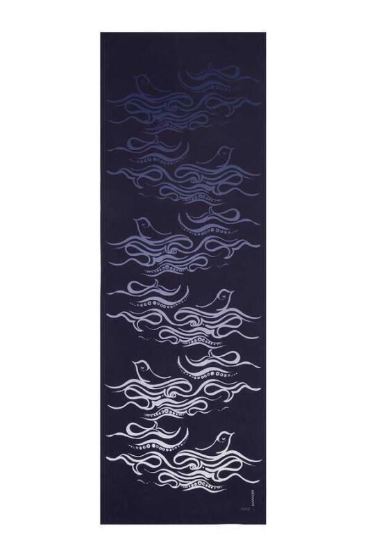 Birds of Sea Silk Shawl Dark Navy - 1