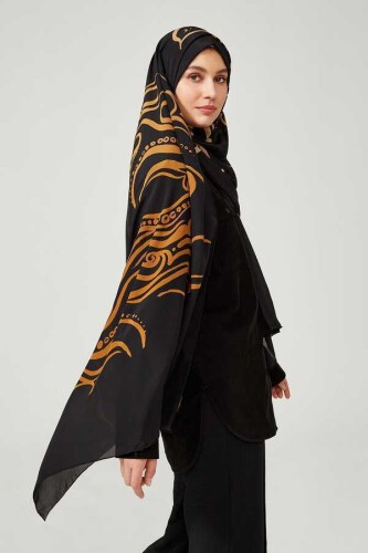 Birds of SeaSilk Shawl Black - 2
