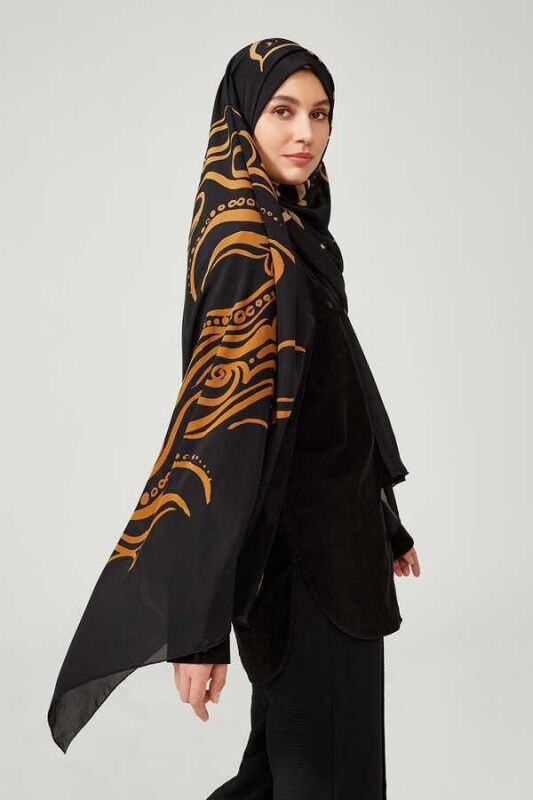 Birds of SeaSilk Shawl Black - 2