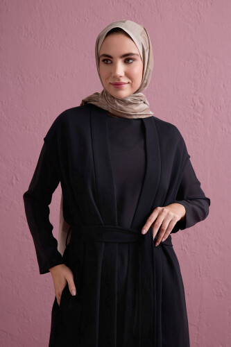 Black-Black Three Thread Long Vest Piping - Imannoor (3)