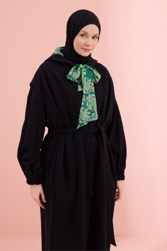 Black-Green Three Thread Long Vest Piping - Imannoor (1)