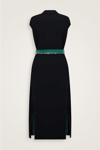 Black-Green Three Thread Long Vest Piping - Imannoor (4)