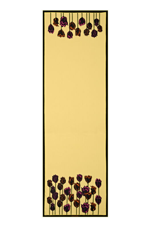 Bosphorus Tulip Silk Shawl Yellow - 1