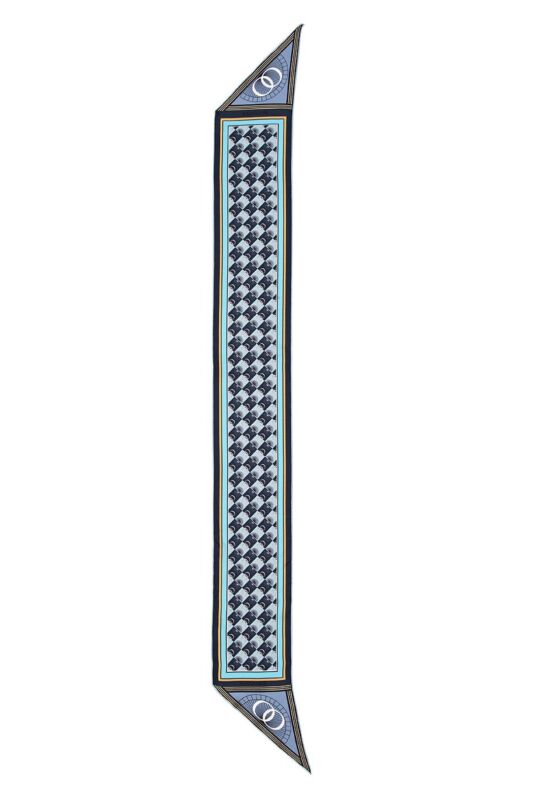 Box Logo Foulard Blue - 1