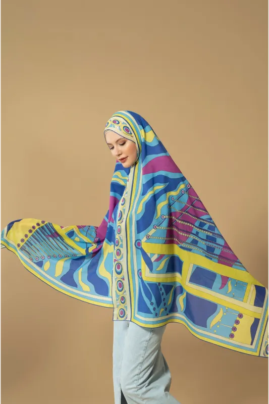 Bridge Cotton Shawl Fuchsia - 2