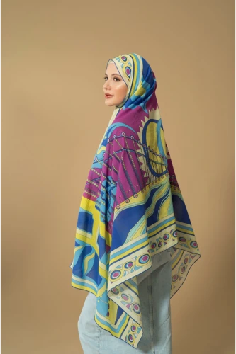 Bridge Cotton Shawl Fuchsia - 3