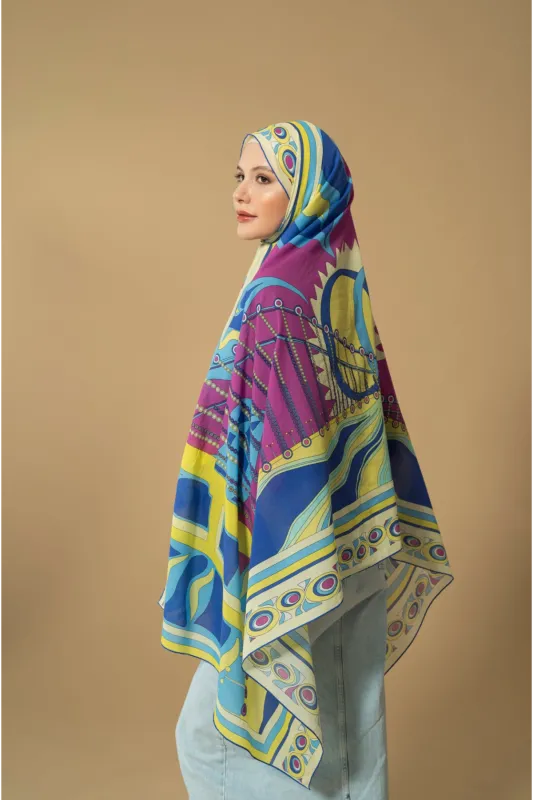 Bridge Cotton Shawl Fuchsia - 3