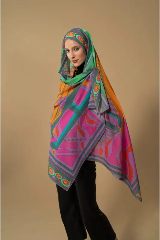 Bridge Cotton Shawl Pink - 2