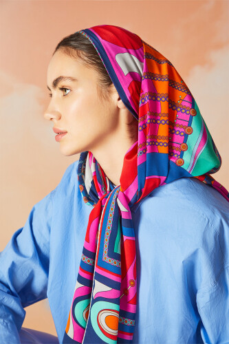 Bridge Silk Shawl Orange - 4